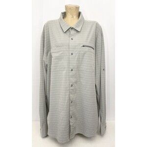 Ultimate Terrain Shirt 3XL 60” Button Down Long Sleeve Gray Outdoor Fishing